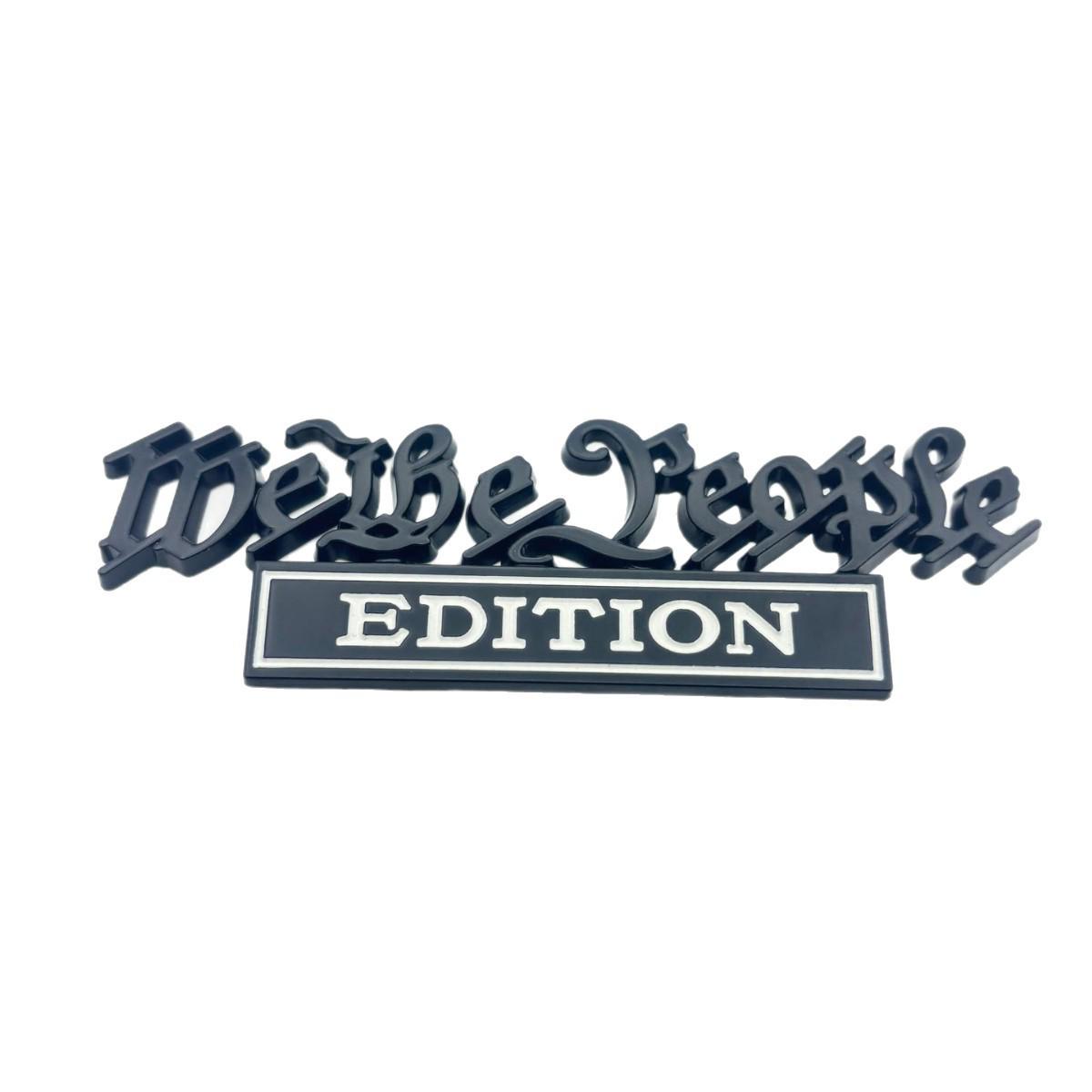 

Cross-Border Hot Sale We the People Metal Car Body and Tail Sticker чорний/білий