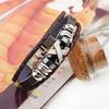 SCIONE Cowhide Bracelet X Letter Retro Bracelet Stainless Steel Accessories Bracelet