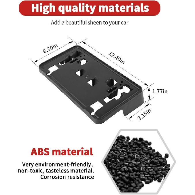 Front License Plate Holder Compatible with 2021 2022 2023 Ford F150, Outside Front License Plate Bracket Exterior Accessories(Black)(NOT fit 2024