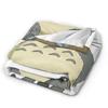 Cute T-Totoros Cartoon blanket  Anime Flannel Funny Warm Throw blankets for Chair Covering Sofa Spring/Autumn,