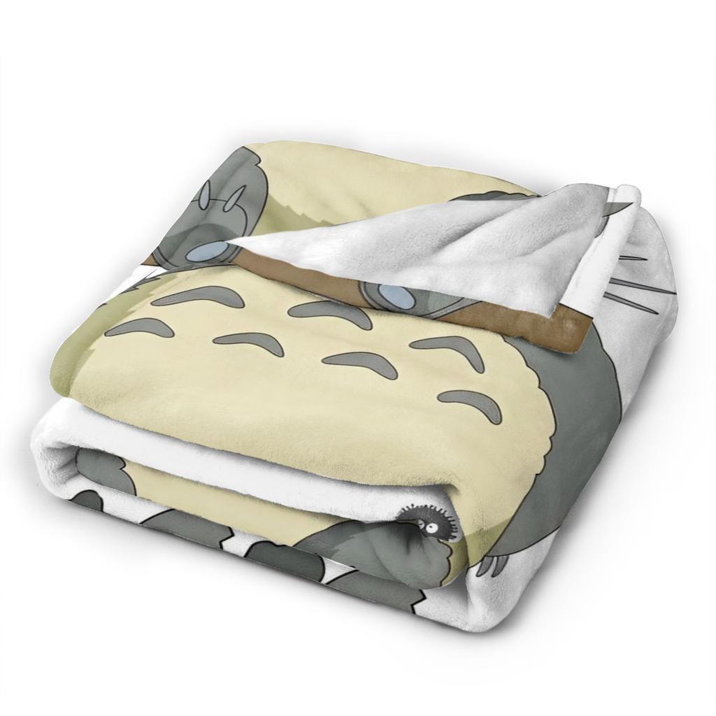 Cute T-Totoros Cartoon blanket Anime Flannel Funny Warm Throw blankets for Chair Covering Sofa Spring/Autumn,