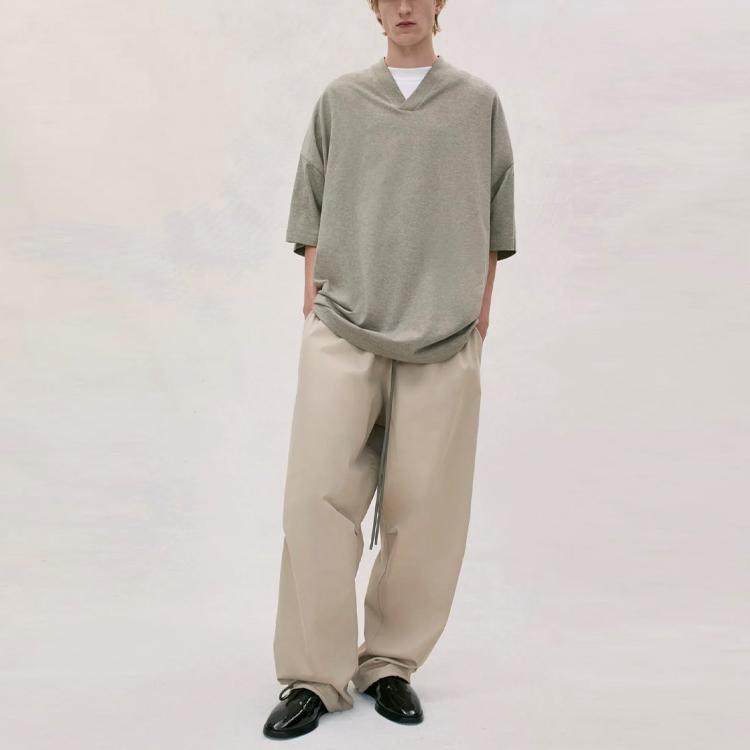 Fear of God Essentials SS24 V Neck T-shirt Heather Grey Men 125SU244211F