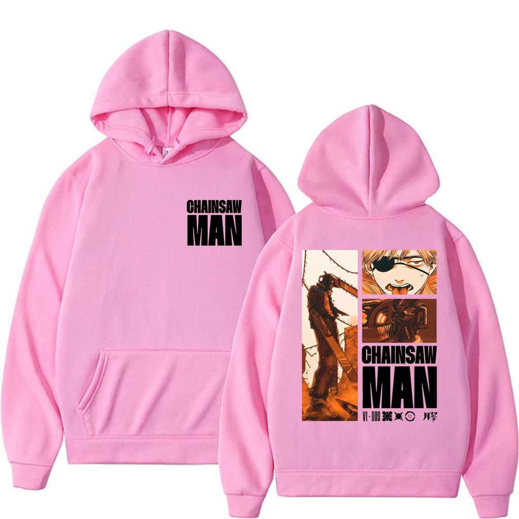 2026 Hot Sale Japan Anime Chainsaw Man Denji Pochita Hoodie Men Women Oversized Streetwear Hoodie Soft Cotton Sweatshirt Loose Cozy and Versatile