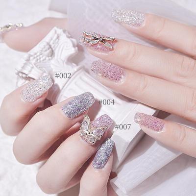 Atspindintys blizgantys nagų pudros blizgučiai Sparkly Flash Crystal Pigment Dip chromo pudra Nagai „pasidaryk pats“ dulkių nagų reikmenys