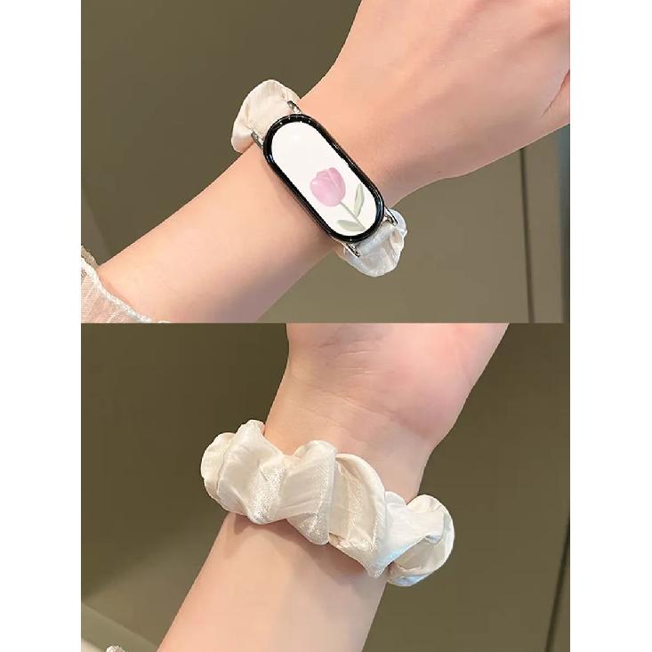 

Chiffon elastic force for Xiaomi Band 9 Leather Watch loop with Xiaomi Band 8 New Design Band Accessories For Mi band 9