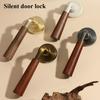 Middle Ancient Style Indoor Door, Walnut Wood Grain Bedroom Door Handle, Door Lock, Room Use, Silent Split Handle Lock