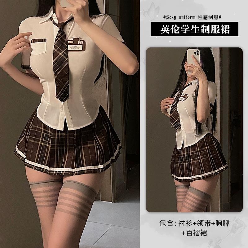 Sex lingerie sexy student clothing co uniform seduction jk short skirt dead library water passion clothing suit women