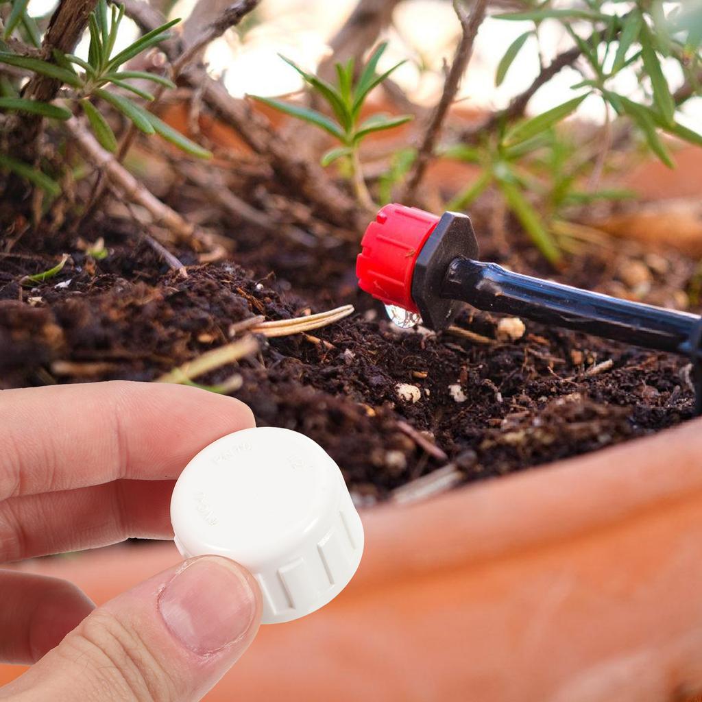 20 Pcs PVC Internal Thread Pipe Cap Plug 1 2 Inch High Strength Lightweight Irrigation System Sprinkler Swimming Pool Cold Water