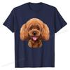 Playful Toy Poodle Face, Funny Dog T-Shirt Cotton Unique Tops & Tees Funny Man T Shirts
