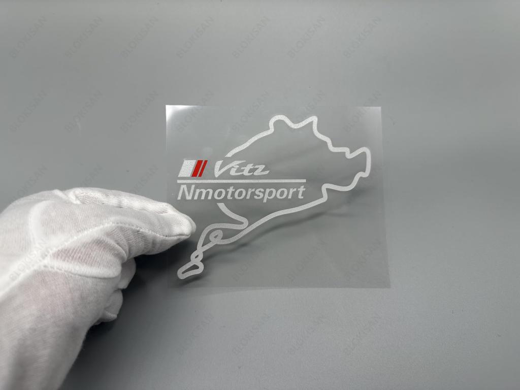[Vitz] Vitz Fuel Filler Cover Sticker Rear Glass Suitable for