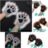 Used [SSKRYL] Animal Gloves, Paws, Costume, Accessories, Halloween, Party, Event, Stage, Performance, Cultural Festival (White) [White]