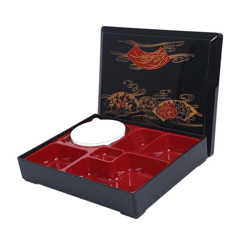 Japanese Style Bento Box Meal Prep Container Fruits with Bowl 6 Compartments Sealed Lunch