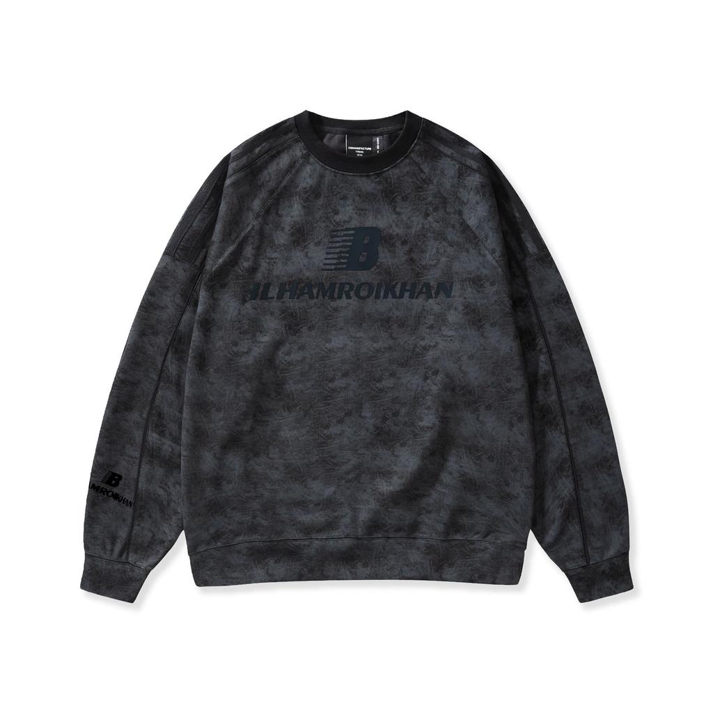 Washed Tie-Dye Sweater Men'S American Trendy Brand Striped Ragged Long-Sleeved T-Shirt Loose Bottoming Shirt