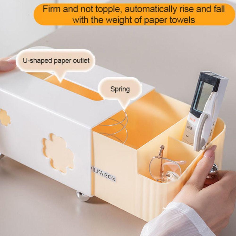 Large Capacity Desktop Storage Box Space Saving Napkin Dispenser Creative Tissue Box  Office