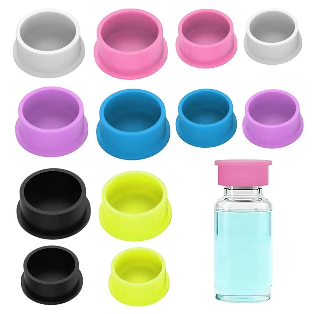 6/12Pcs Leak Proof Glass Vial Caps Silicone Peptide Vial Caps Bottles Vials Opening Sealing