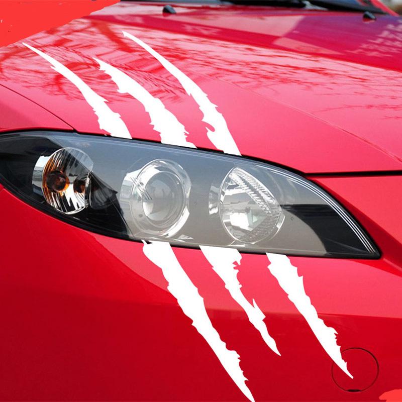Creative Car Headlight Decal: Decorative Claw Stickers for Hood and Eyebrow