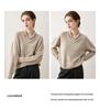 Lekasha 100% Pure Cashmere Knitted Sweater - Drop Shoulder, Hollow Out Design, Solid Color, Perfect Autumn & Winter Base Layer