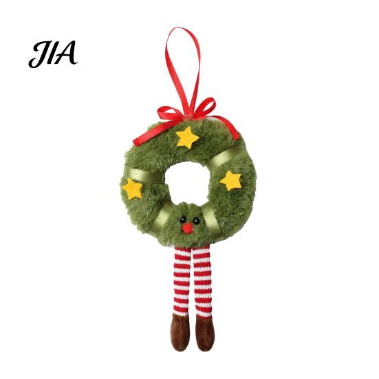 Cute Doll Pendants for Christmas Trees Fluffy Hanging Ornaments, Small Wreath/Tree Plush Pendant, Winter Xmas Soft Texture Tree Decorations Decoration