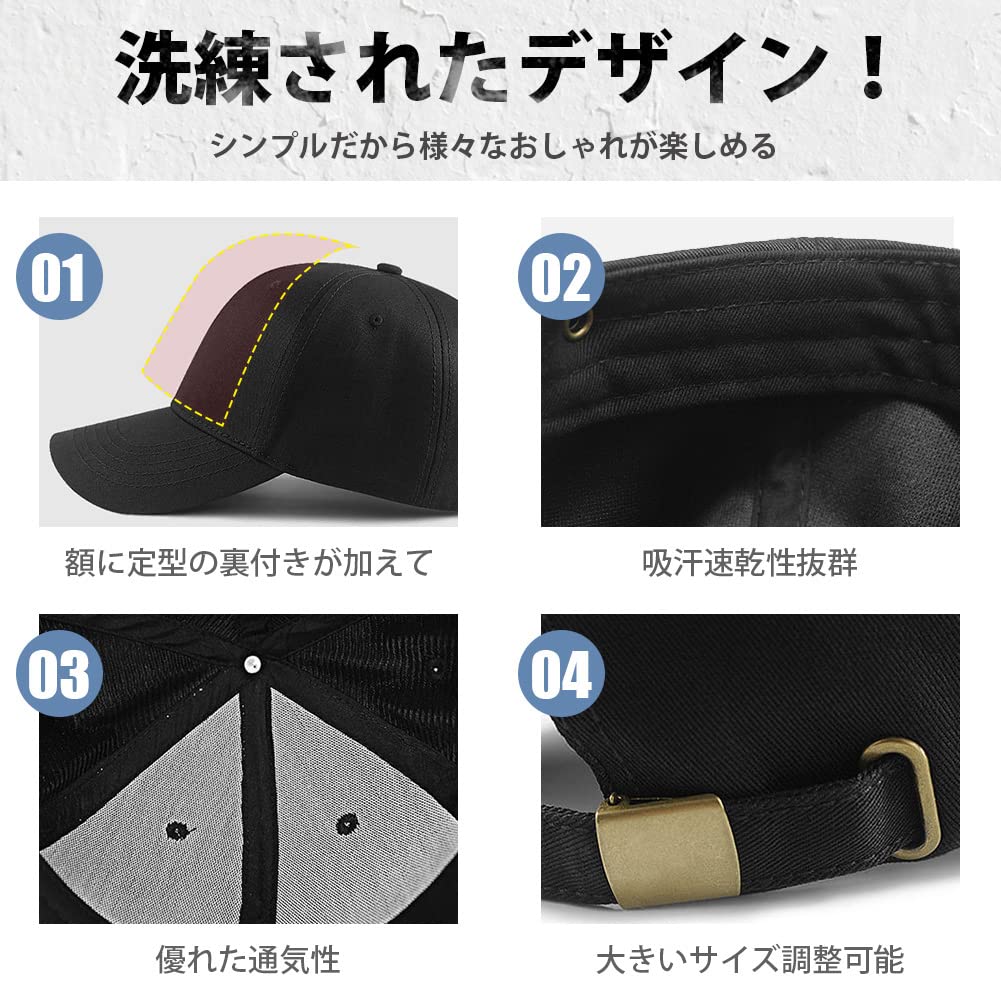 [Andeor] Men's Cap, Large Size Hat, 100% Cotton, Extra Large 60-65cm, Measured by a Professional Organization UPF50+, Men's Cap, Deep, UV Protection,