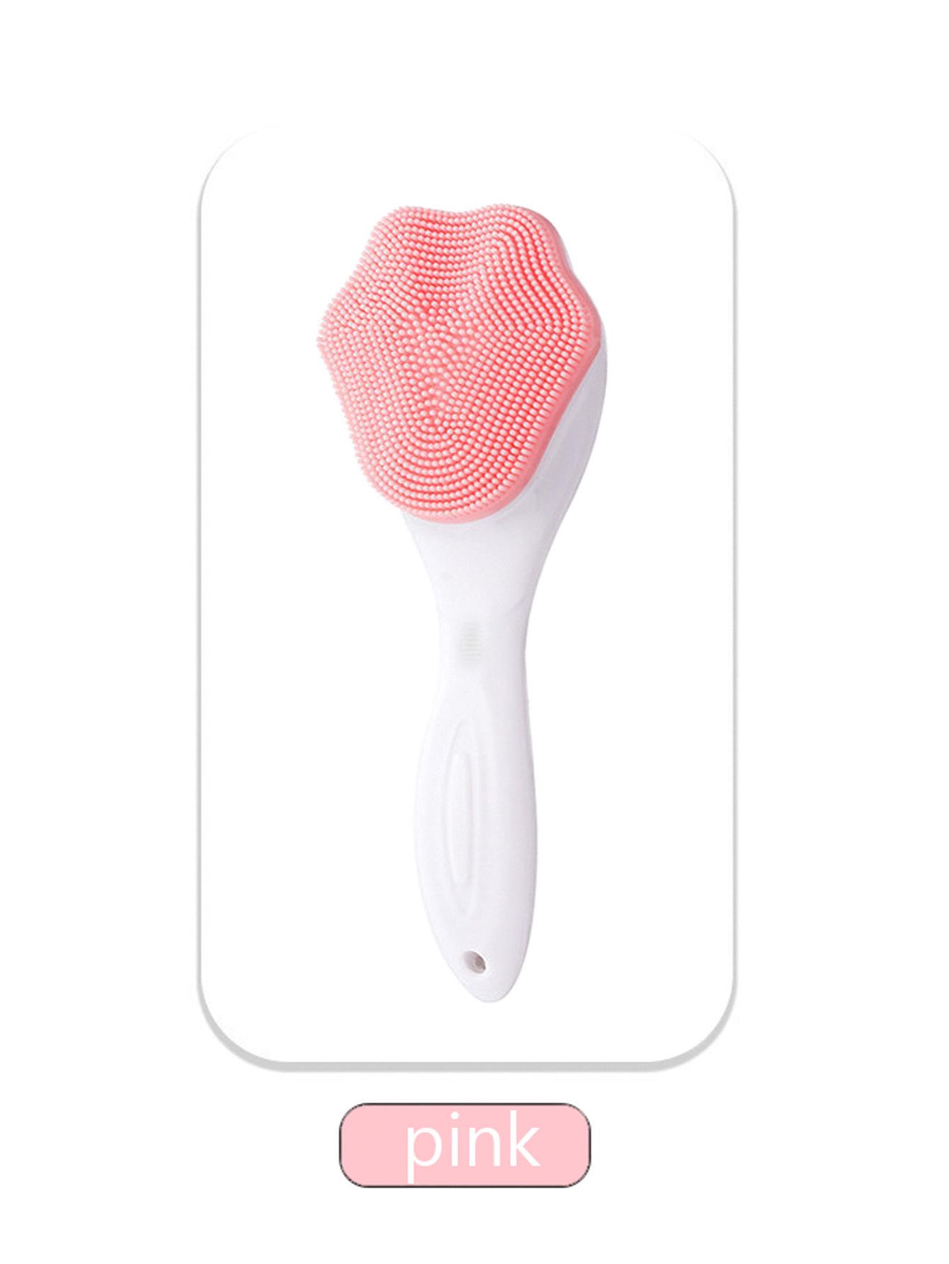 

Portable Silicone Facial Cleansing Brush - Deep Clean Makeup Remover Tool рожевий