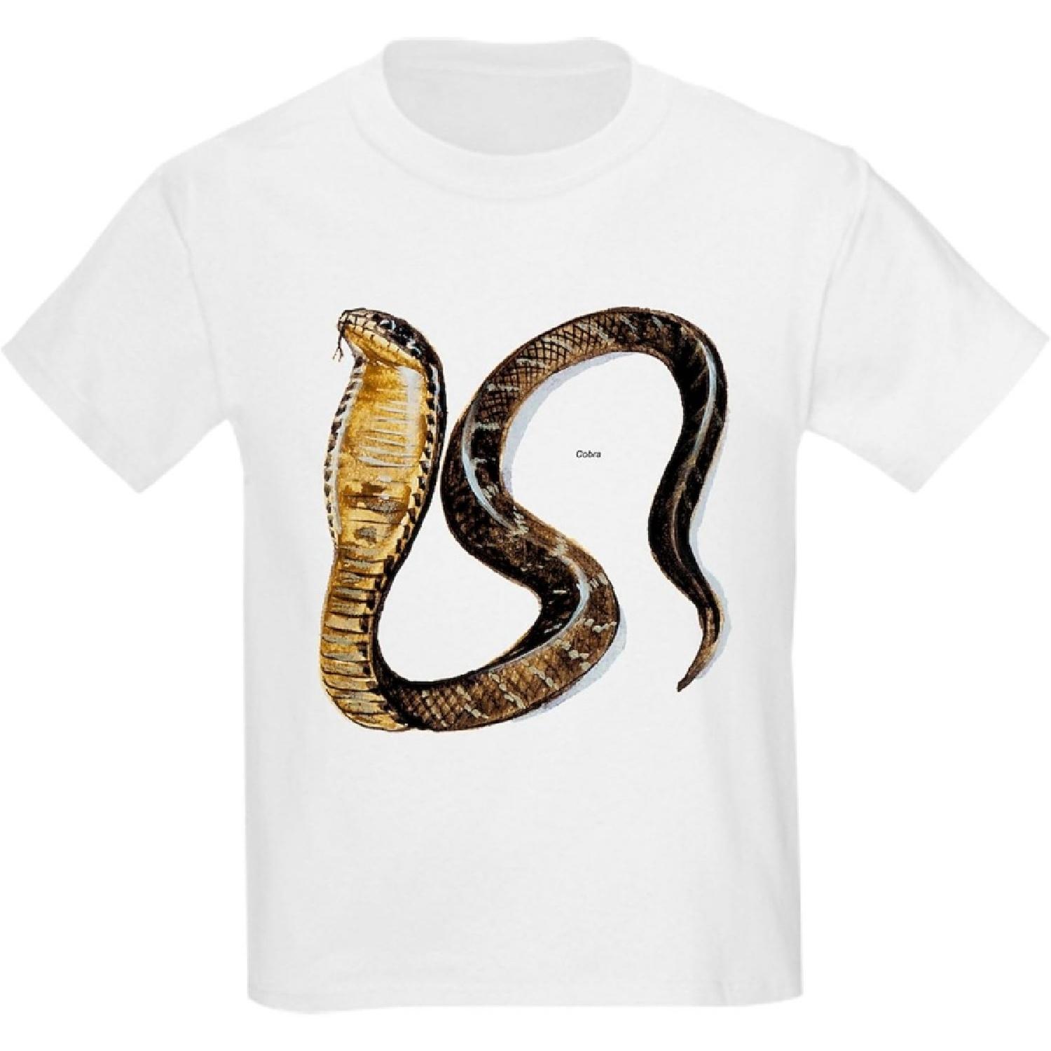 

CafePress Cobra Snake (Front) Kids T Shirt Youth Kids Cotton T-Shirt(1) XXXXXL білий