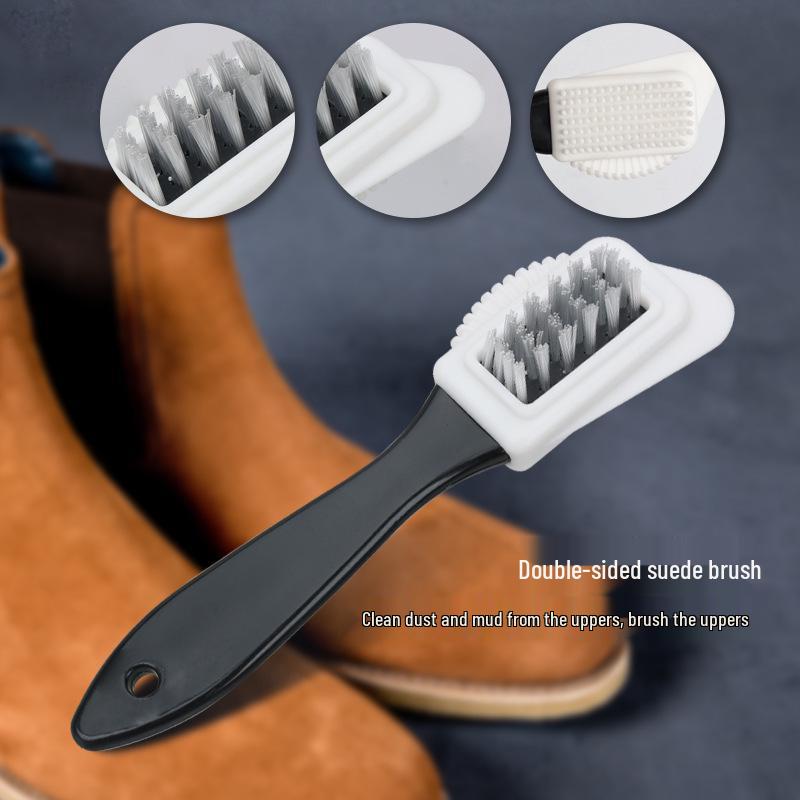 Shoe, Suede, Nubuck & Deerskin Cleaning Brush with Copper Wire & Frosted Suede Bristles