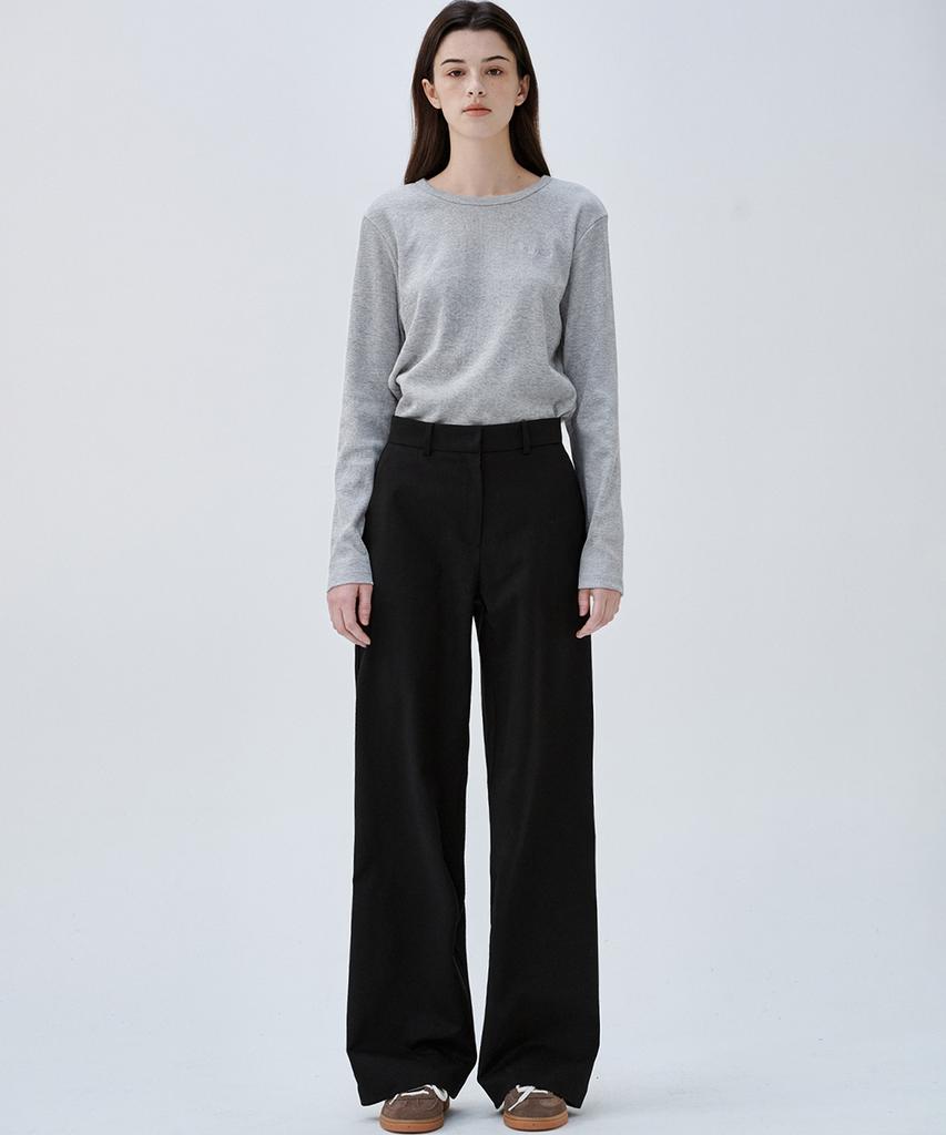 MALOUPE 5116 Ribbed Slim T-Shirt (Gray)