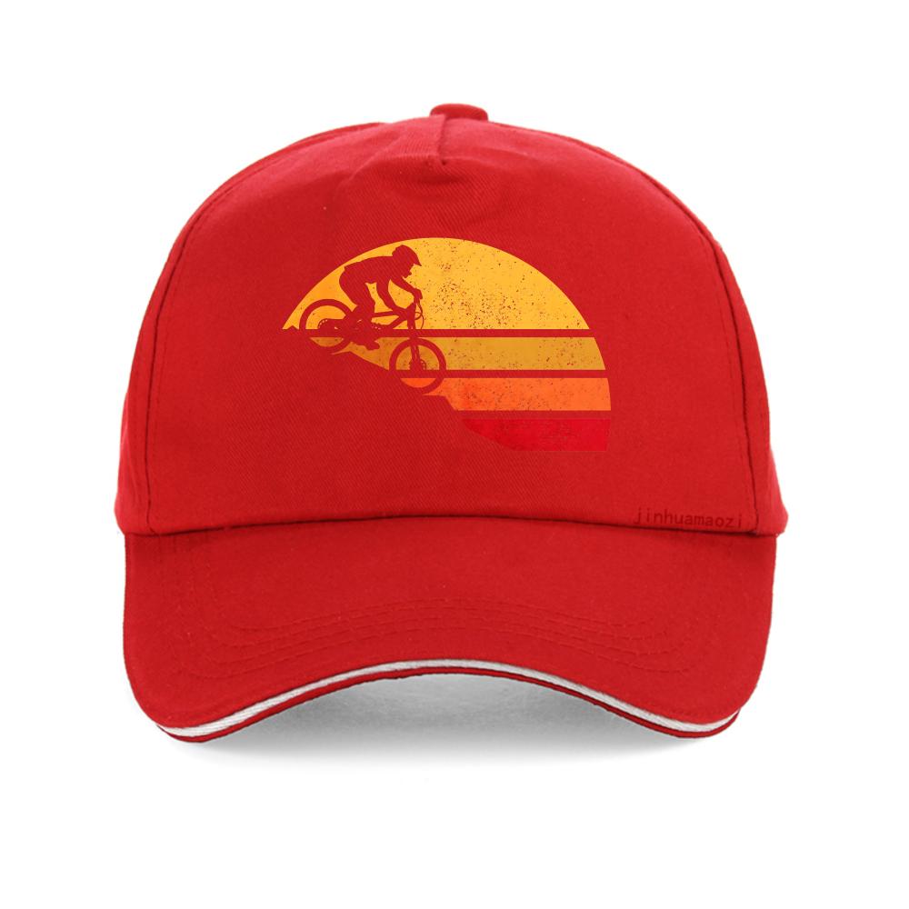 Vintage Downhill Mount MTB Kappe Sonnenuntergang Radfahrer Silhouette Kunst Baseballkappen Mode Outdoor Sport Sonnenhut unisex Snapback Hüte