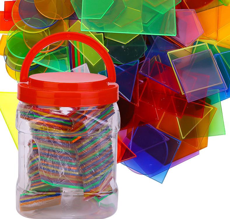 Transparent Geometric Building Blocks: Montessori Educational Toys for Children's Early Learning and Cognitive Development