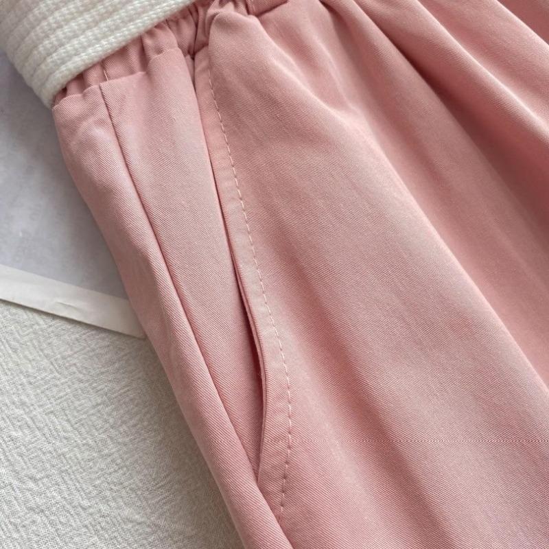 Fashion Buttons Loose Wide Leg Shorts for Women Summer New Thin Slim High Waist  Casual Shorts Woman A-line Solid Elegant Lady Shorts 24281