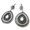 Les Trésors De Lily [P3558] - Boucles créateur 'Sissi' blanc gris argenté