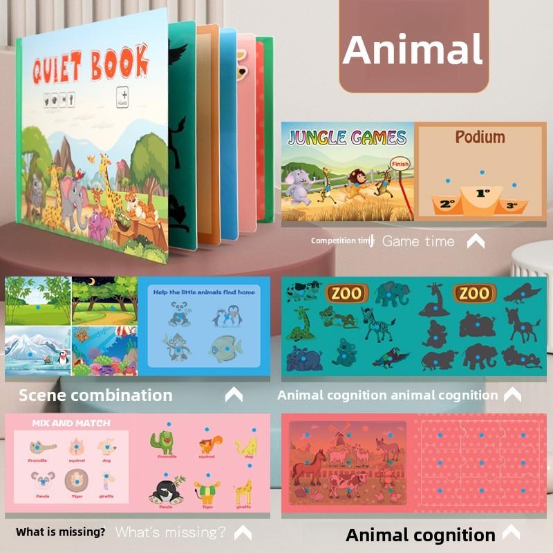 

Детская когнитивная книга для наклеивания Тематические страницы для распознавания Образование Раннее Style B