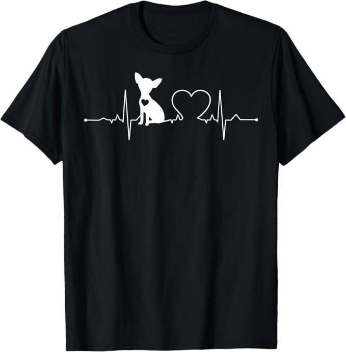 

Funny Chihuahua With HeartbeatChihuahua for Animal Lovers Unisex T-shirt Unisex T-Shirt S