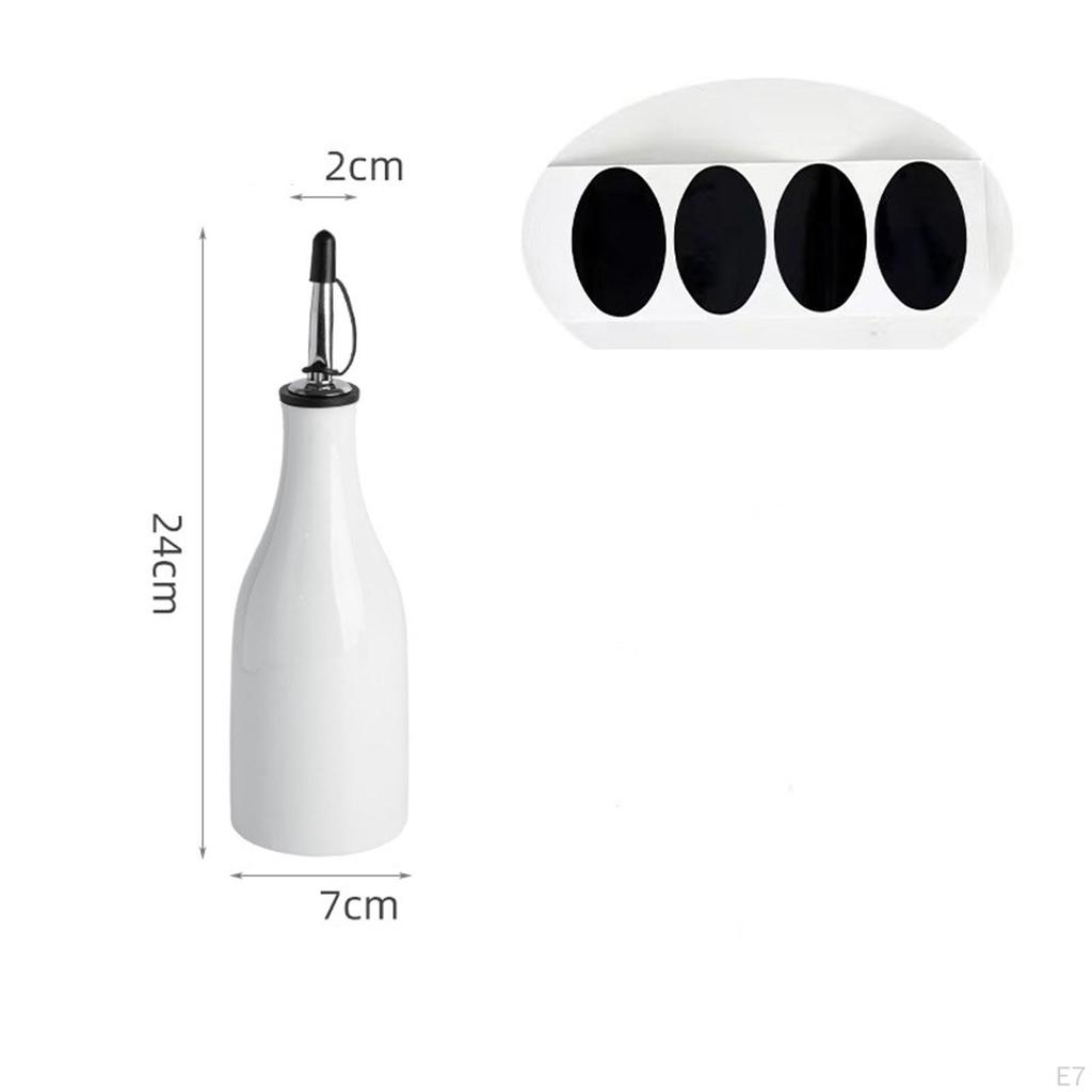 Cooking Oil Bottle Olive Dispenser Ceramic Elegant Appearance with Lid Vinegar Can Shoyu