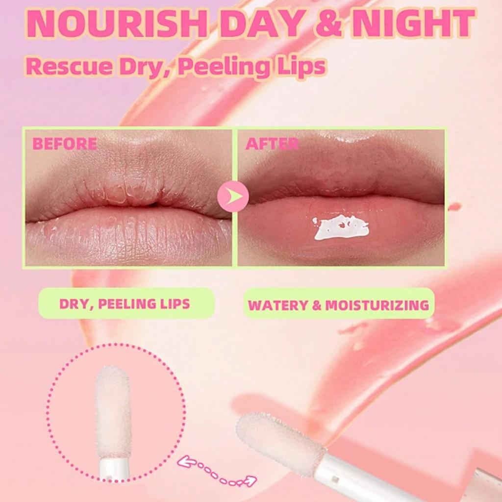 1/2PCS Color Changing Lip Oil, Lemon/Apple/Blueberry/Grape Flavor, Moisturizing And Nourishing, Brig