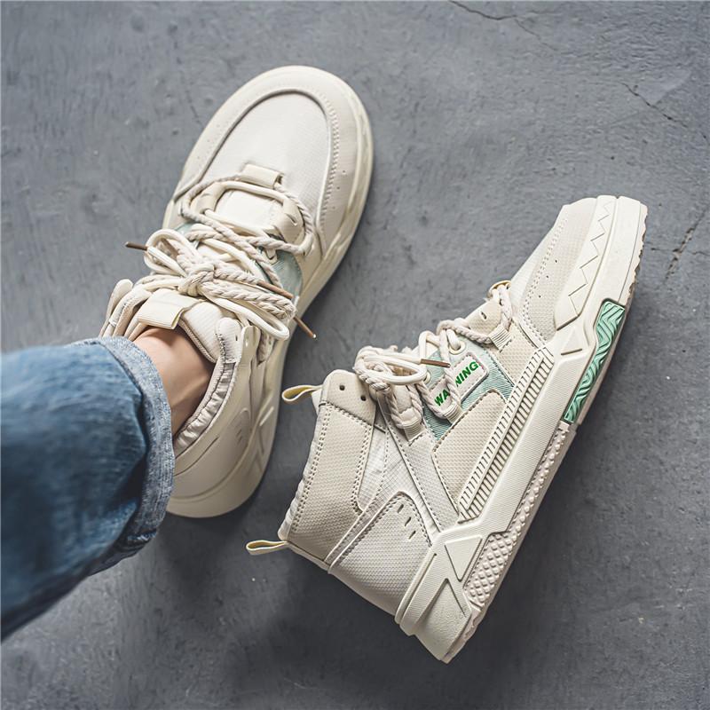 Neue Herren Klassische Vier Jahreszeiten Mode Hohe High-Top Schuhe Mit Dickem Sohle Für Skateboarden Bequeme Weiche Sohle Basketball Sneaker