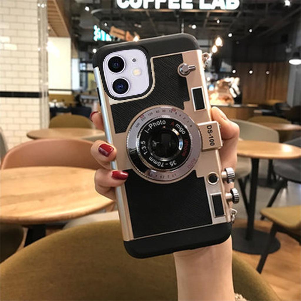 3D Retro Camera Silicone Mobile Phone Case For  11 / 7 / 8 / 6 / 4