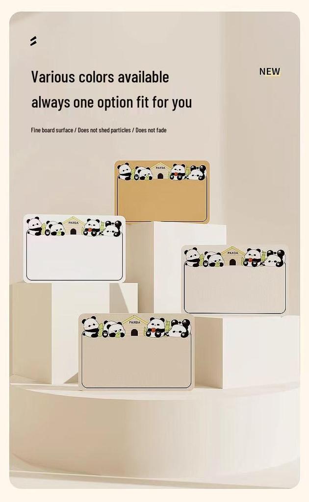 Panda Felt Board - No-Punch Cartoon Wall Sticker for DIY Photo & Message Display