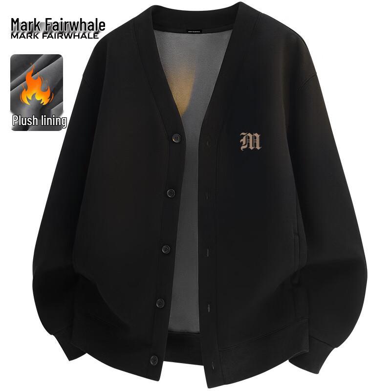 Mark Fairwhale Men's V-Neck Fleece Lined Cardigan Sweatshirt