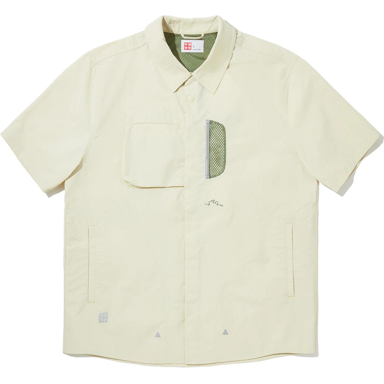 

Li Ning Outdoor Series Светоотражающая Водоотталкивающая Защищающая от солнца Свободная Повседневная Футболка с коротким рукавом Унисекс Рубашки Устрично-белый ASHU565-2 S