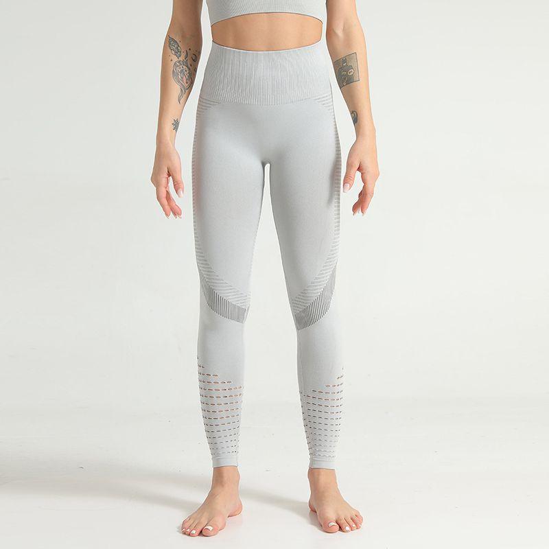 Stilvolle nahtlose Yogahose für Damen mit hohem Bund für ultimativen Komfort und Halt