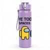 1 Pezzo Salva Spazio Personaggio Equipaggio Gioco Astronavigante 750ml Bottiglia d'Acqua Colorata in Plastica Tappo a Flip con Cannuccia Anti-perdita Per Sport Ufficio Uso Domestico
