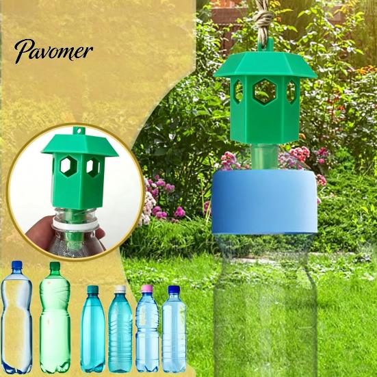 Rain-resistant Wasp Trap Outdoor Trap, Hanging Yellow Jacket Fits Most Plastic Bottles, Reusable Non-Toxic Hornet Catcher for Garden Backyard (Bottle