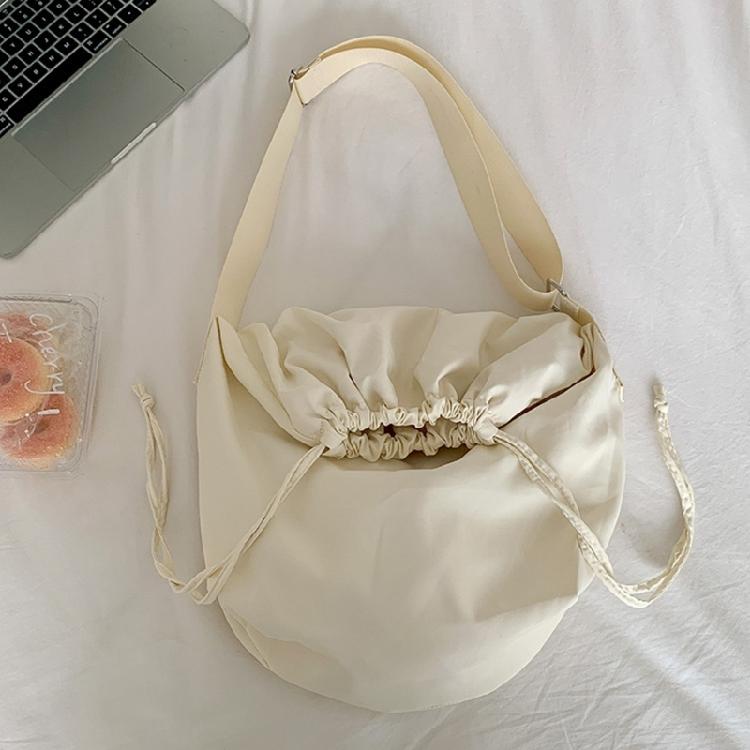 Drawstring Crossbody Shoulder Bag Simple Fashion Bag Versatile Bag Nylon Bags