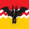 2Pcs Clothespin Windproof Anti-slip Heavy Duty Portable Super Clamping Force Plastic Cartoon Bat-shaped Drying Clothing Clip for Home