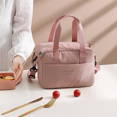 Portable Lunch Bag Thermal Insulated Lunch Box Tote Cooler Handbag Waterproof Bento Pouch Office Food Shoulder Bags