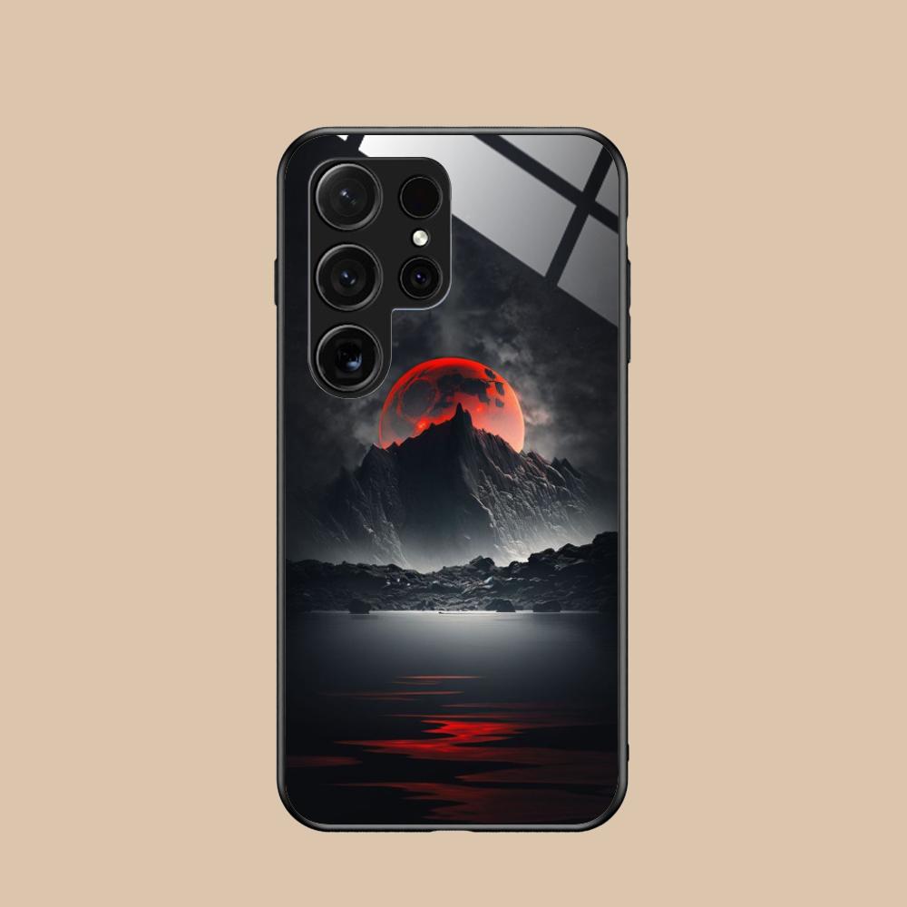 Luna Moon Mobile Cell Phone Case for Samsung Galaxy A56 55 54 53 52 51 36 35 34 23 16 15 5G Glass Colorful Cover Cover Luxury
