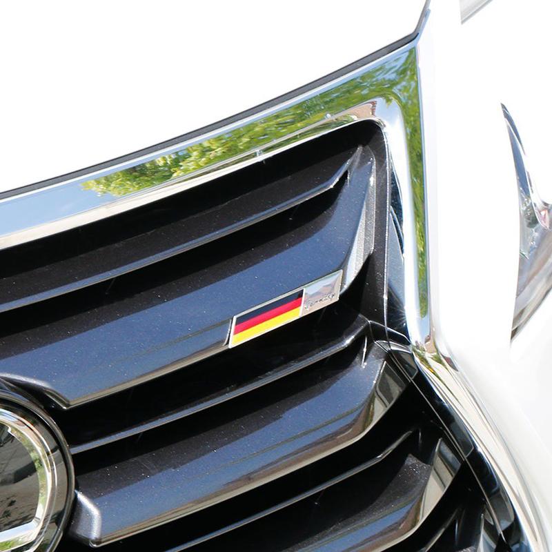 Aluminum Alloy Cover Germany Flag Grille car Car trunk dashboard steering wheel uniform color side fenders Sticker