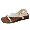 Summer niche design two wear 3.5CM with retro simple open-toed ins fairy wind beach non-slip soft bottom Korean version