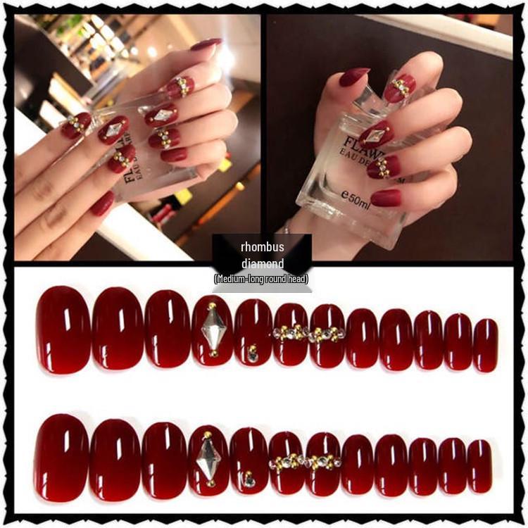 

Съемные свадебные накладные ногти средней длины: Множество стилей и маникюрные инструменты